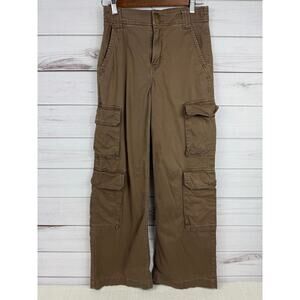 Arizona Jean Co Brown Cargo Wide Leg Pants Size 1